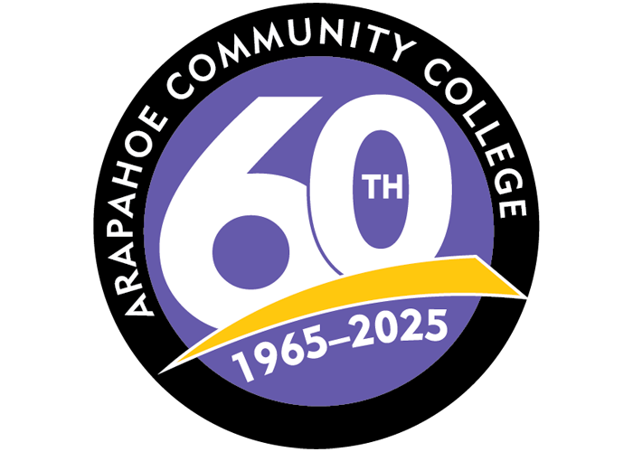 Arapahoe Community College 60th Anniversary logo - 1965-2025