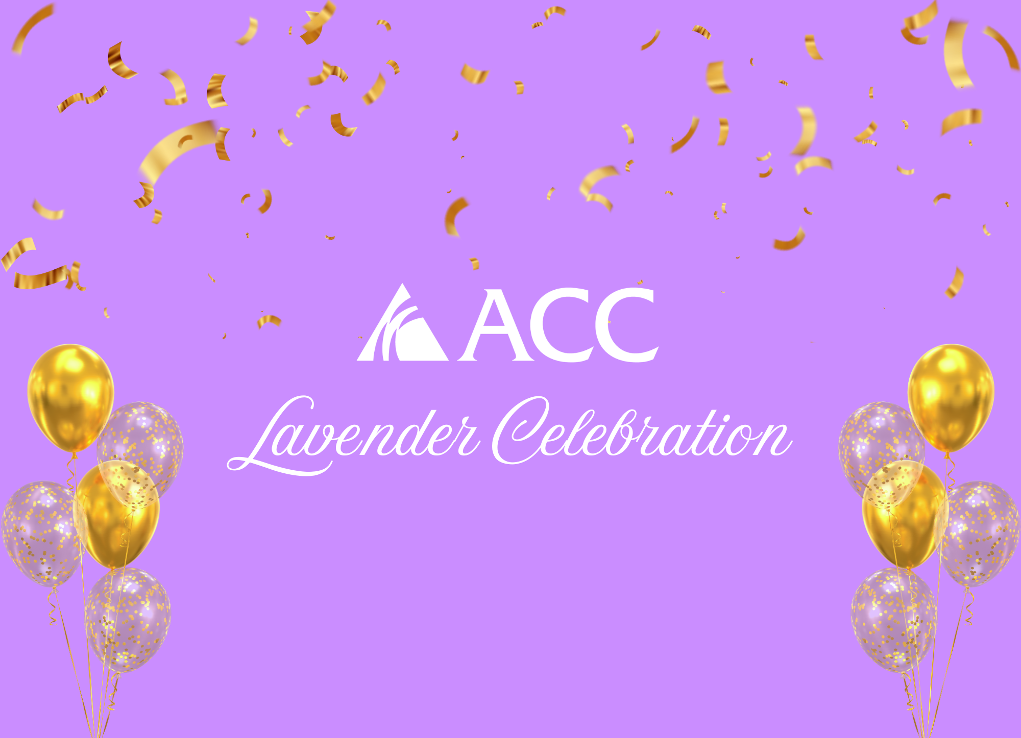 ACC logo on a lavender background - Lavender Celebration