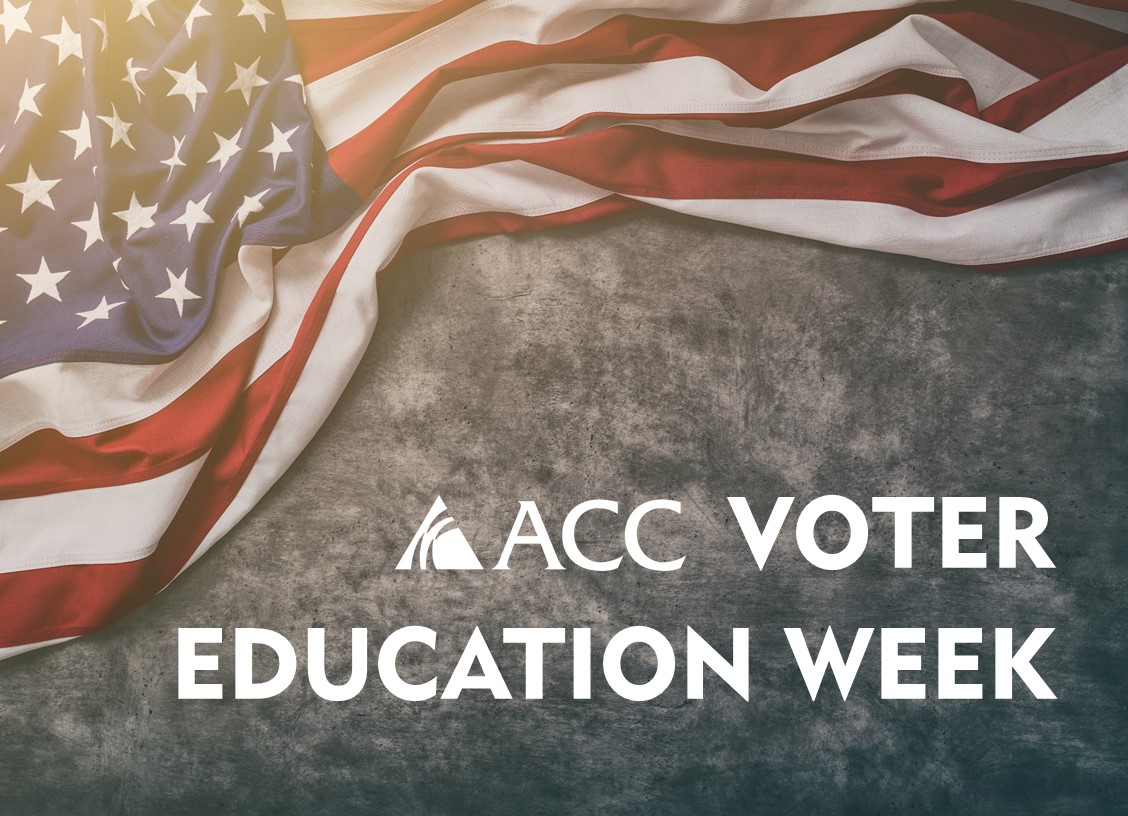 Voter Education Week - ACC logo - American Flag