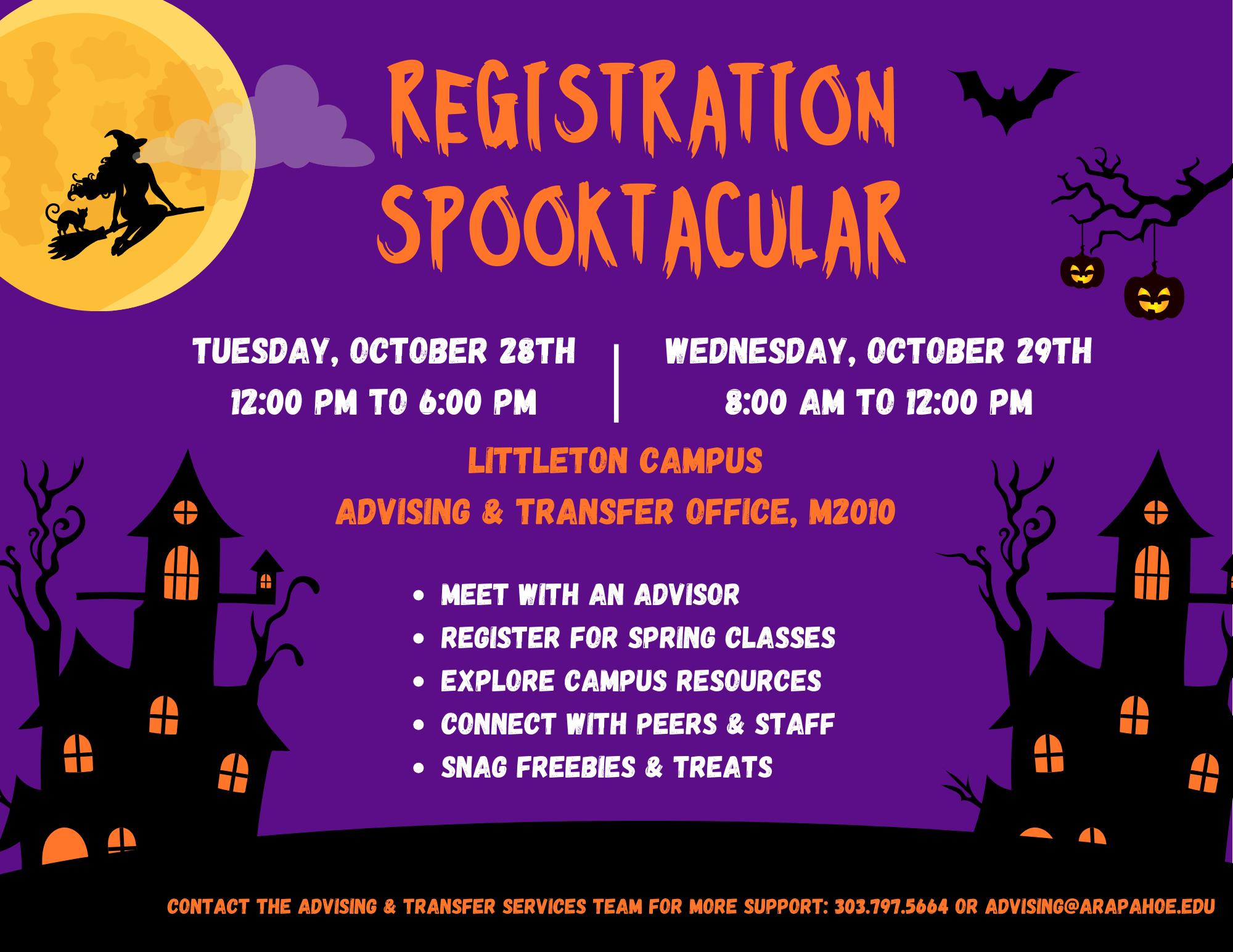 Registration Spooktacular flyer