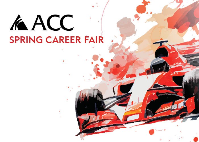 ACC logo - Spring Career Fair - watercolor racecar