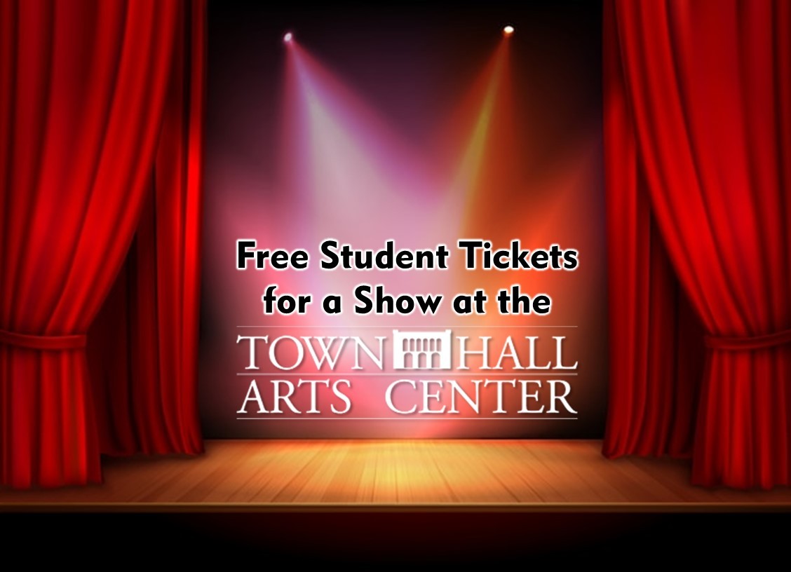 Town Hall Arts Center - red curtains and stage