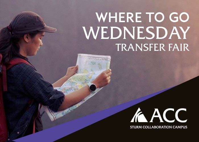 Person holding map - Where to Go Wednesday - ACC logo