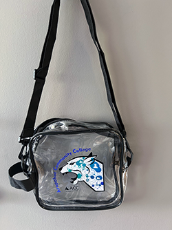 Clear bag with ACC Puma logo on the front