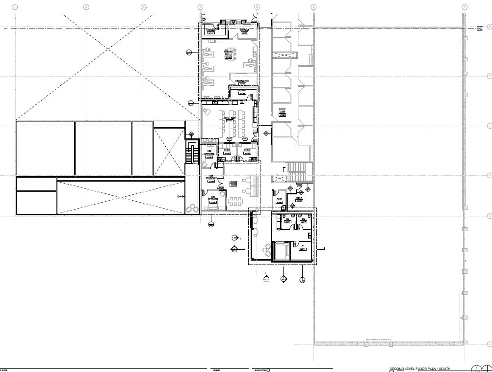 Annex remodel map - 2nd floor - south side