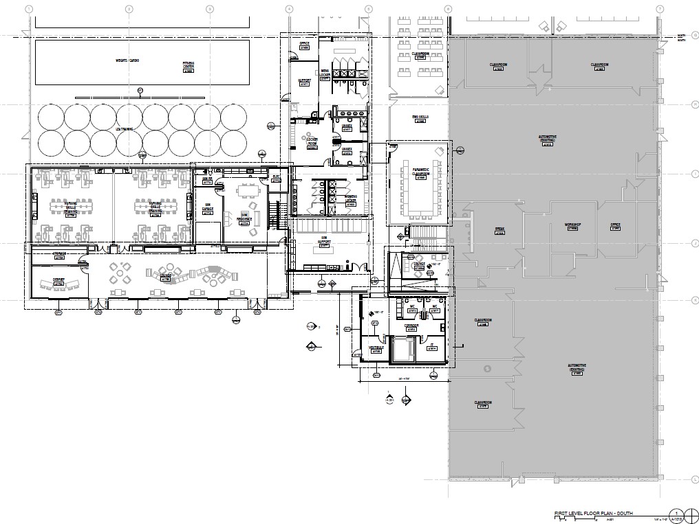 Annex remodel map - 1st floor - south side