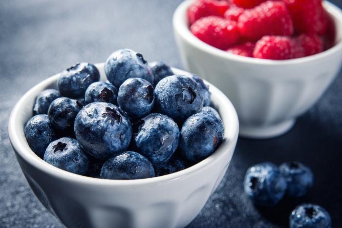 Berries in bowls close up - photo by Kate Blakeman