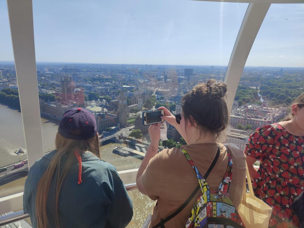 ACC Criminal Justice students taking photos in London