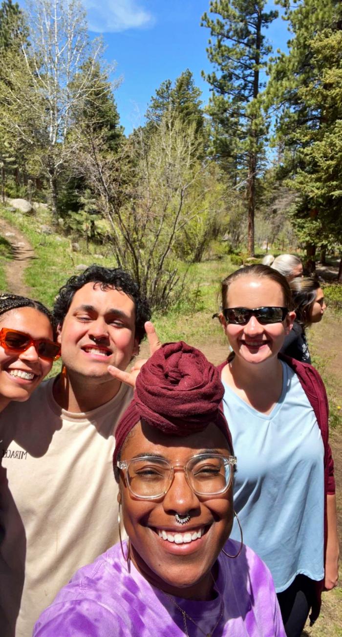 ACC TRIO SSS students in Estes Park - stop to pose for a group picture.