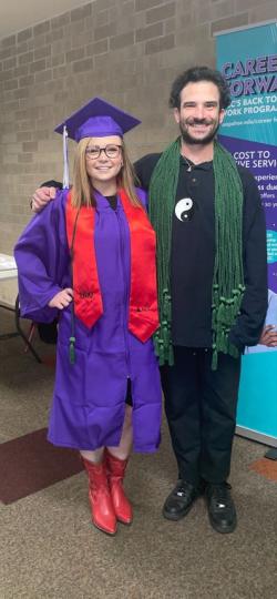 ACC student Weslyn Elder with Career Forward Director Caz Bemski