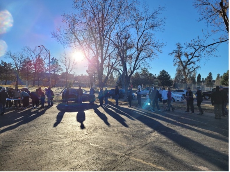 People in line for Fresh Thanks Day