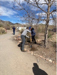 Volunteers installed a new interpretive sign near Denver Audubon’s main entrance. 