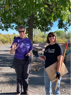 Dr. Cheryl Calhoun and her wife Ester brought their Puma Pride to volunteer alongside ACC students on a beautiful Saturday morning.