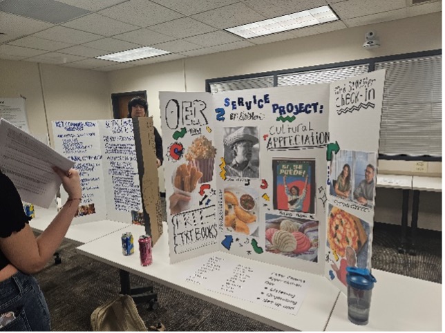 Posters from the Service Learning Poster session at the ACC Littleton Campus.