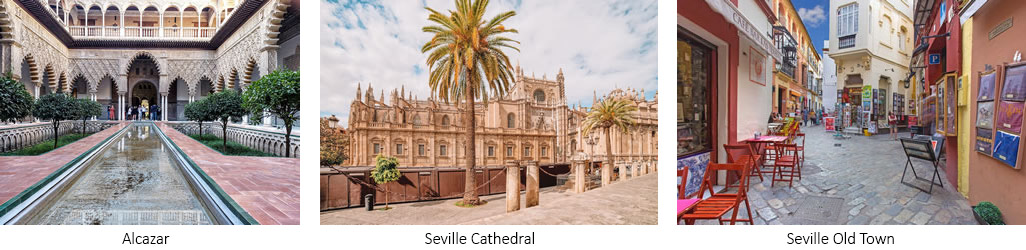 Alcazar - Seville Cathedra - Seville Old Town
