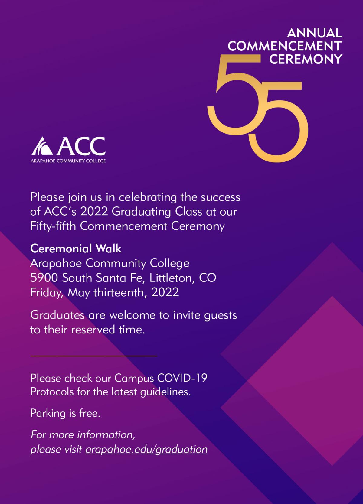 55th Commencement 2022 ACC
