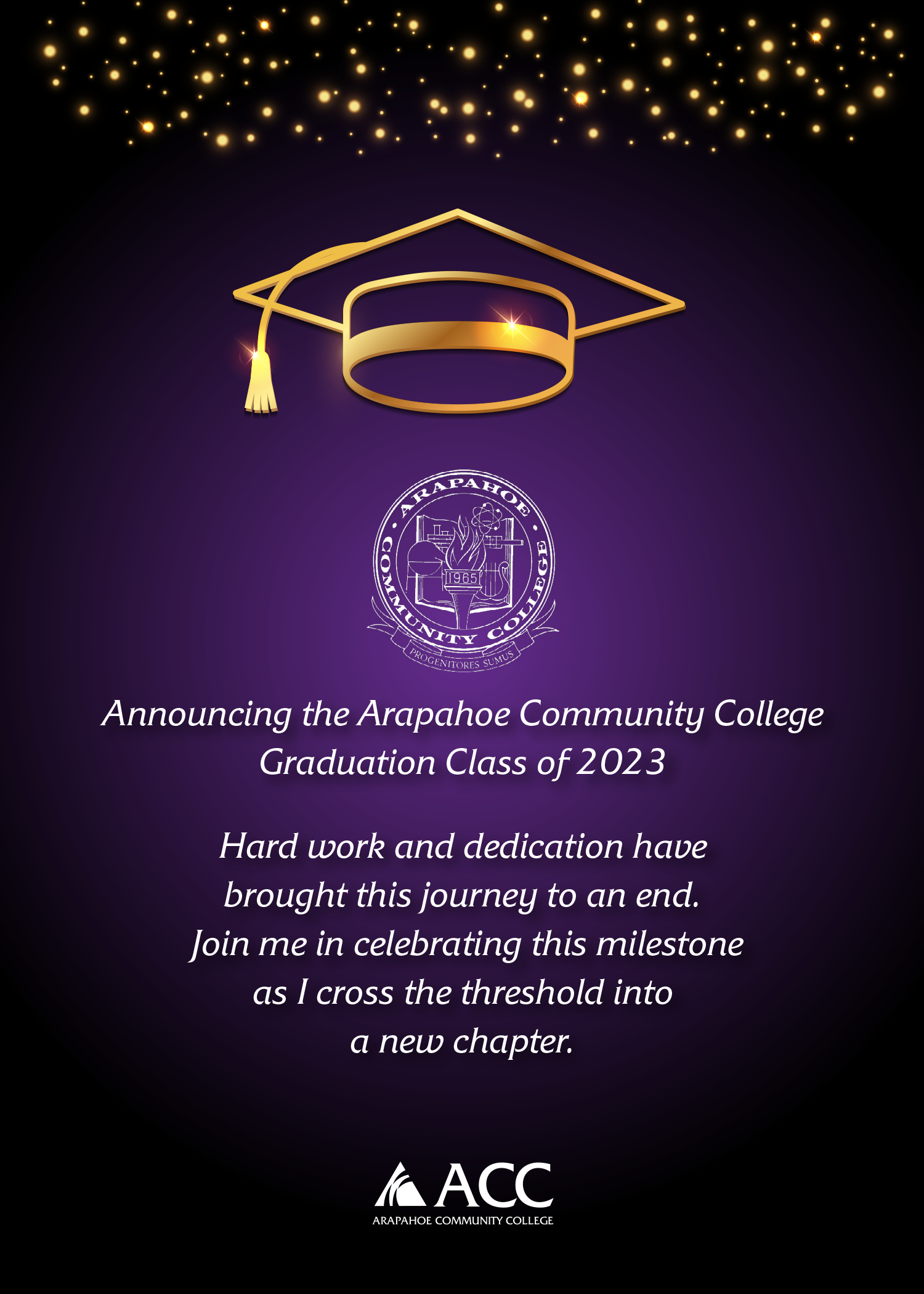 ACC Fall 2023 Graduation Announcement