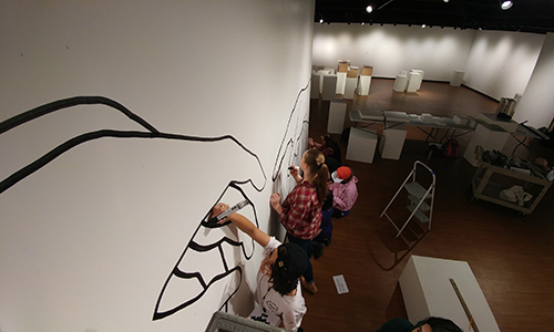 Drawing II CGA mural installation