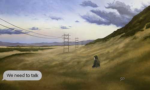 Grace Pakola - Oil on Canvas - We Need to Talk