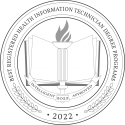 Best Registered Health Information Technician Degree Program badge - Intelligent