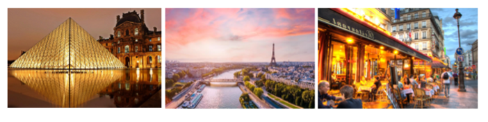 collage of pictures of France