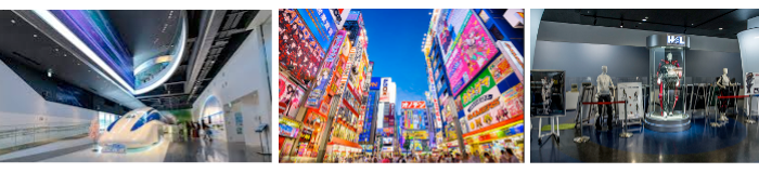 scenes from Japan in a collage