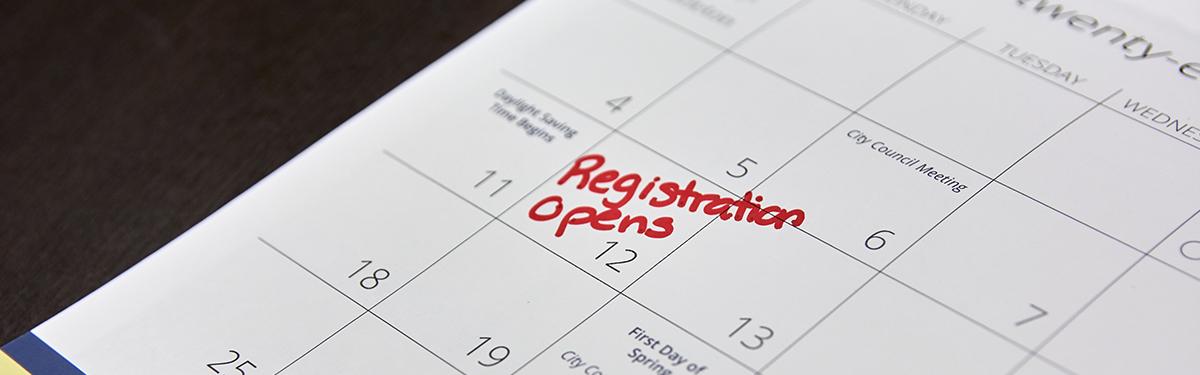 Registration Date on Calendar