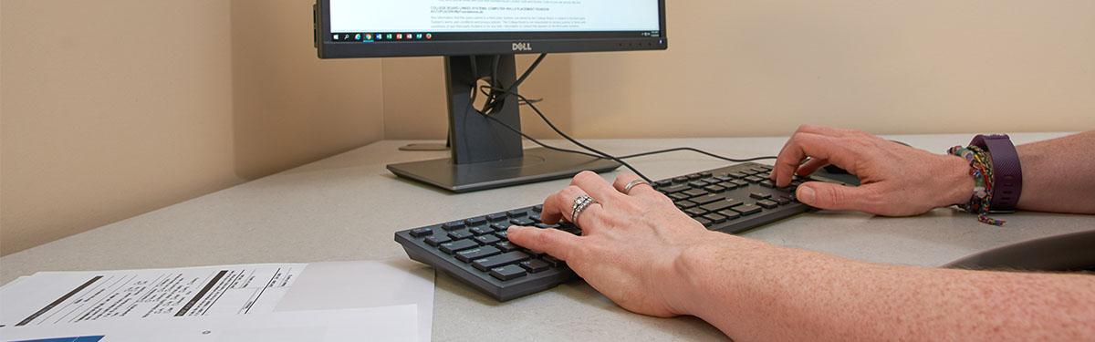 Typing on a keyboard