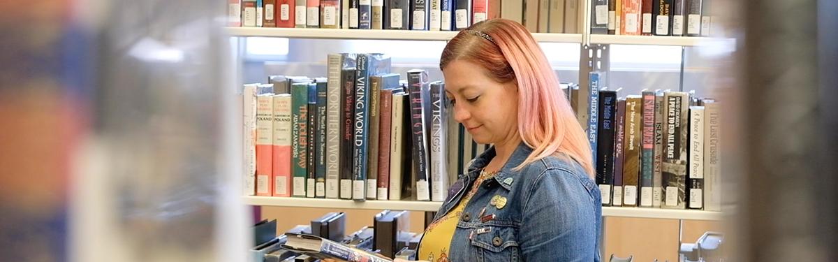 Student in the Library