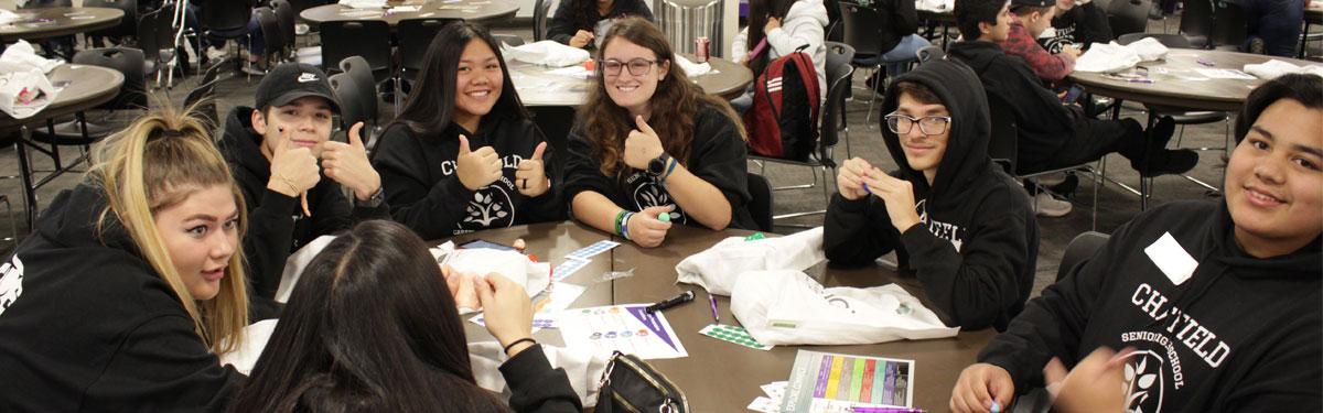 High school students at Discover ACC event at the Littleton Campus.