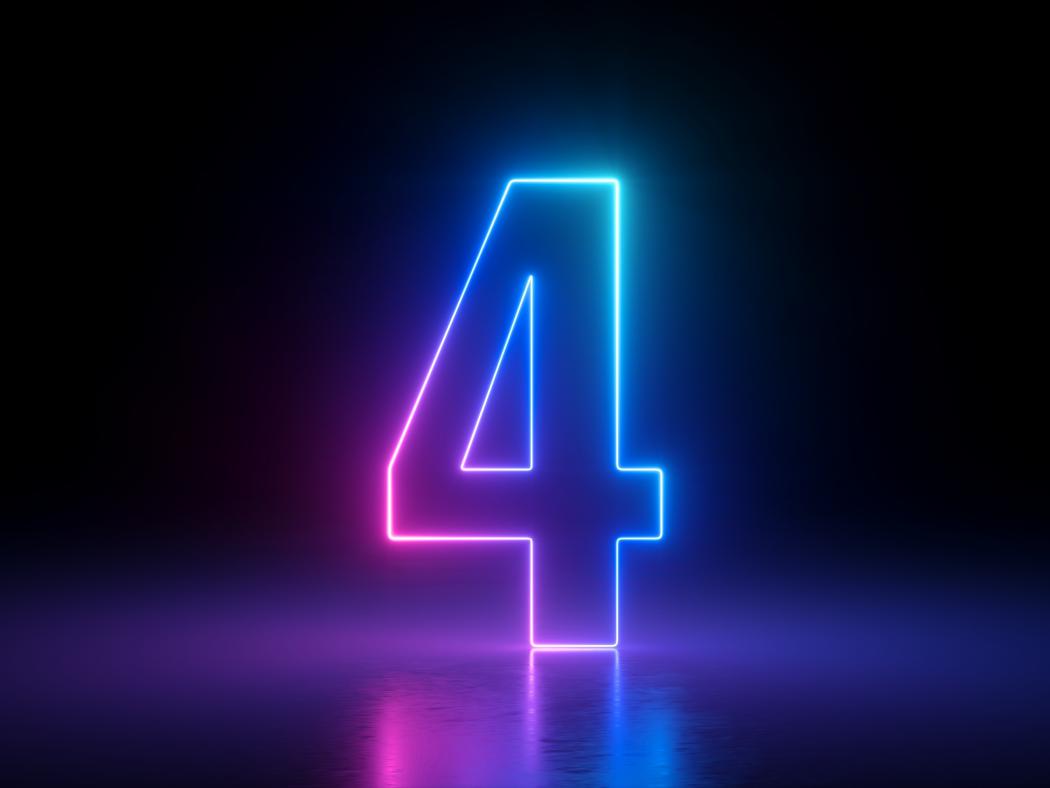 Neon number 4