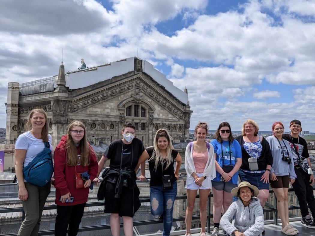 Criminal Justice group photo from study abroad trip to London, Paris, and Amsterdam