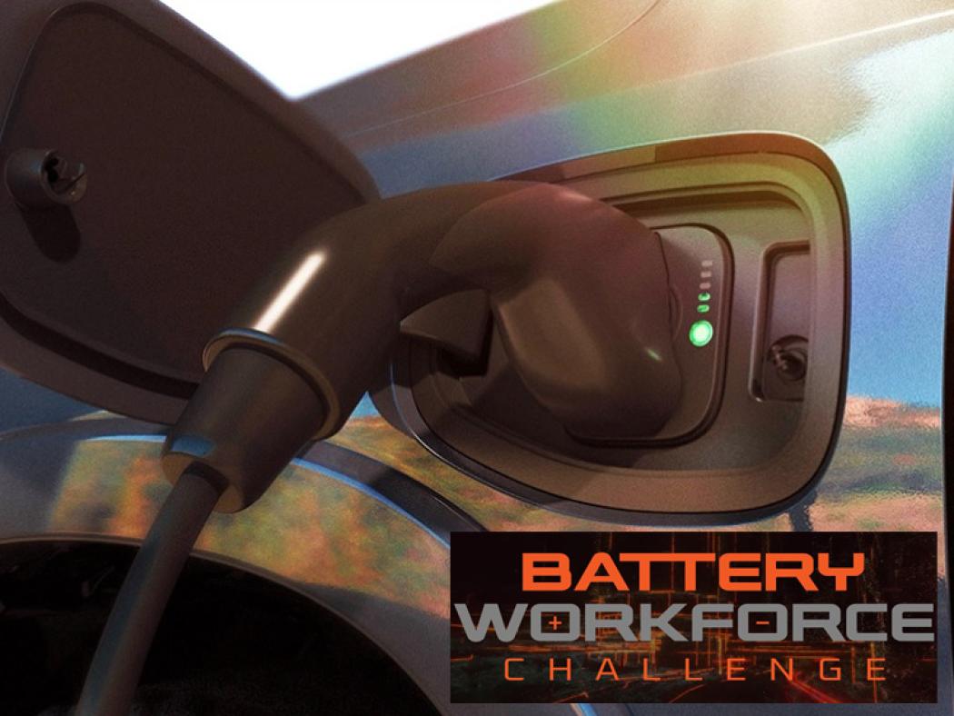 Battery Workforce Challenge - battery charging on an electric car