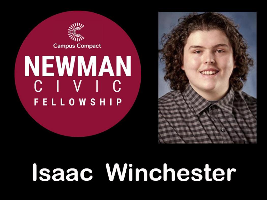 Isaac Winchester, ACC student, Newman Civic Fellow logo