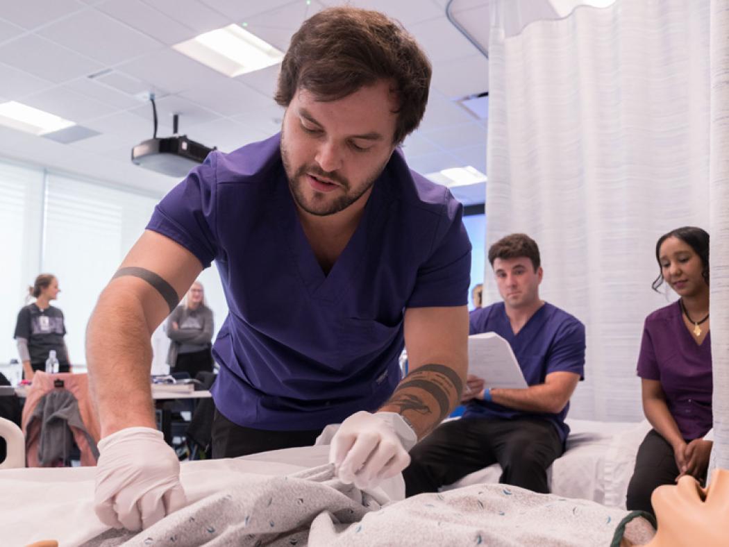 ACC nursing students in class at the Health Innovation Center at the Littleton Campus.
