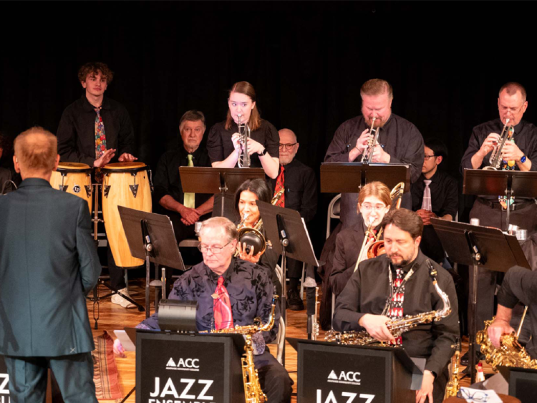 ACC Jazz Ensemble performing at Waring Theater