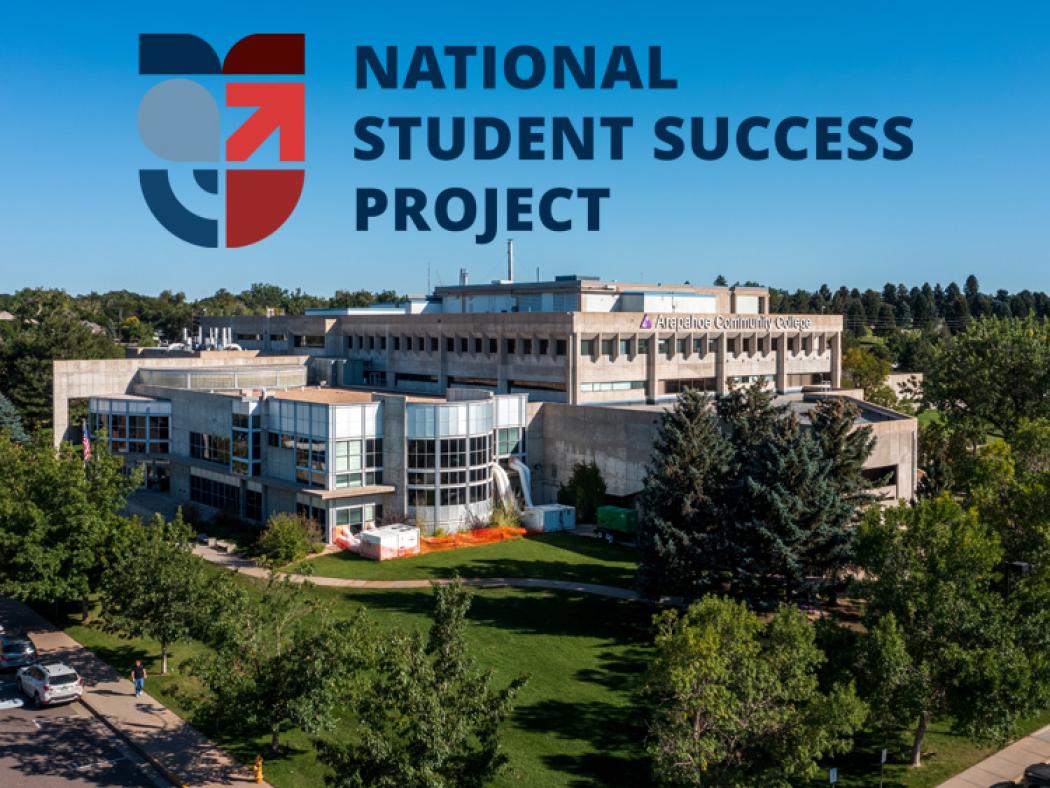 NSSP logo and ACC Littleton Campus Main Building aerial photo.