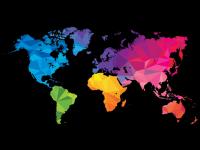 World Cultures Day - colorful map of the world