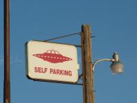 Alien Parking sign