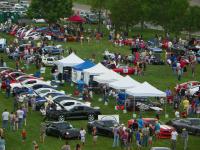 Colorado Concours d'Elegance & Exotic Sports Car Show - cars and tents set up at ACC's Littleton Campus
