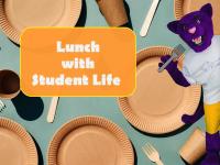 Lunch with Student Life - (plates and Summit, ACC's Puma mascot)