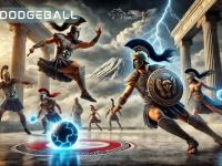 graphic of gladiators playing dodgeball