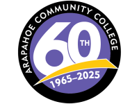 Arapahoe Community College 60th Anniversary logo - 1965-2025