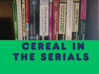 Cereal in the Serials (books on a shelf)