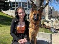Ripley with her cardiac alert service dog, Rêve.