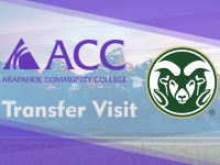 Graphic containing the ACC logo and the Colorado State University logo indicating a transfer visit event.