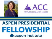 ACC President Stephanie J. Fujii, ACC loog, Aspen Presidential Fellowship logo