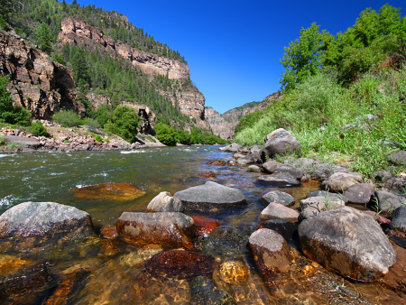 Colorado River and mountains