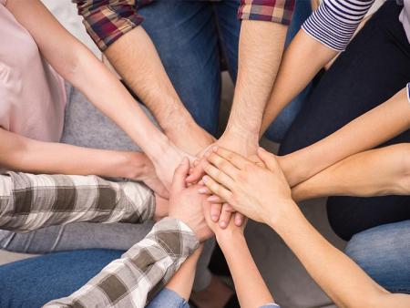 hands in a circle