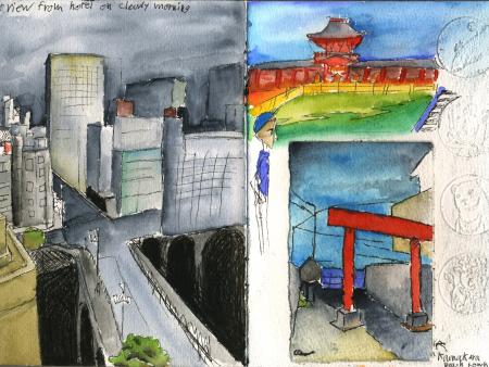 Cymbre Smith - Sketchbook images - Japan 2018